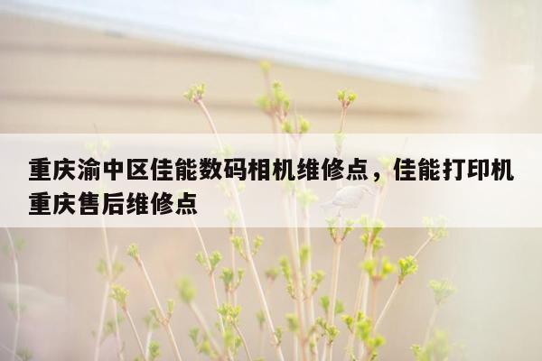 重庆渝中区佳能数码相机维修点，佳能打印机重庆售后维修点