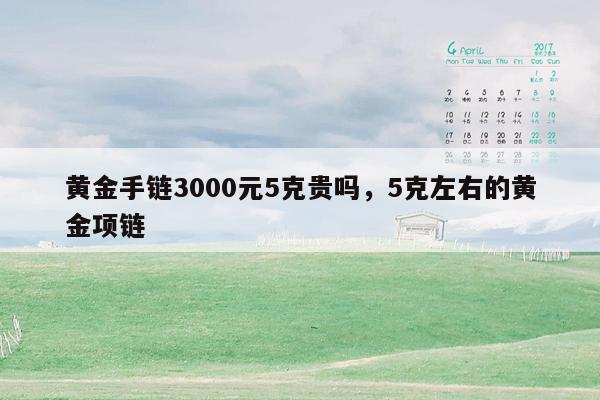 黄金手链3000元5克贵吗，5克左右的黄金项链