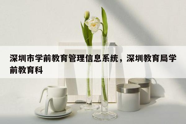 深圳市学前教育管理信息系统，深圳教育局学前教育科