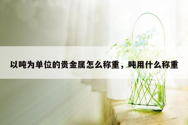 以吨为单位的贵金属怎么称重，吨用什么称重