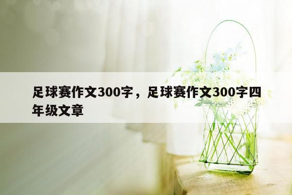 足球赛作文300字，足球赛作文300字四年级文章