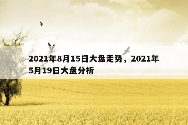 2021年8月15日大盘走势，2021年5月19日大盘分析