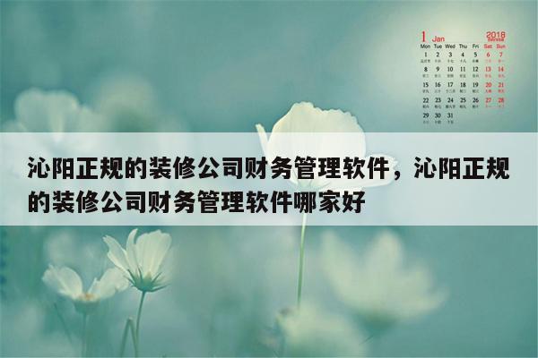 沁阳正规的装修公司财务管理软件，沁阳正规的装修公司财务管理软件哪家好