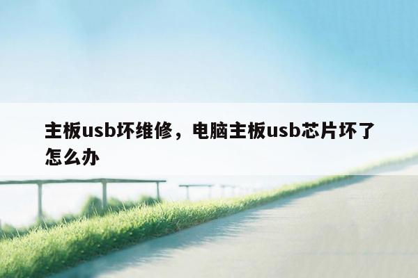 主板usb坏维修，电脑主板usb芯片坏了怎么办