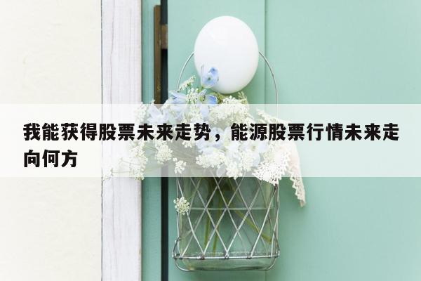 我能获得股票未来走势，能源股票行情未来走向何方