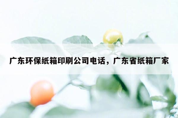 广东环保纸箱印刷公司电话，广东省纸箱厂家