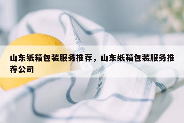 山东纸箱包装服务推荐，山东纸箱包装服务推荐公司