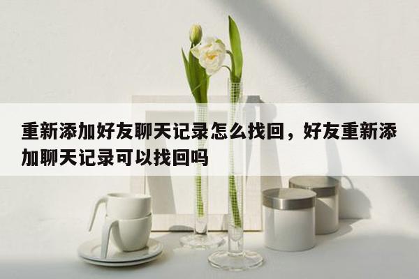 重新添加好友聊天记录怎么找回，好友重新添加聊天记录可以找回吗