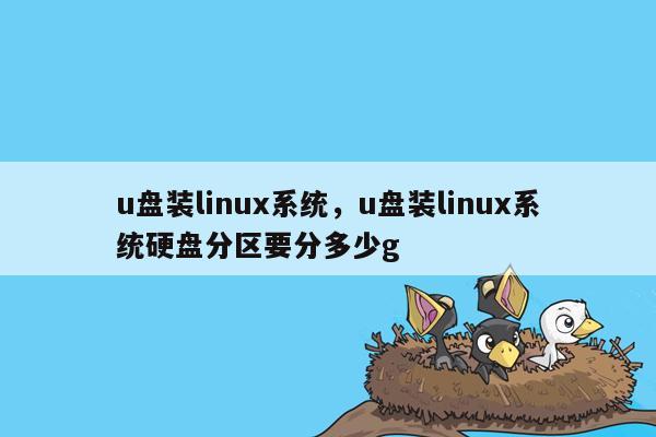 u盘装linux系统，u盘装linux系统硬盘分区要分多少g