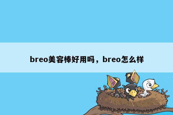 breo美容棒好用吗，breo怎么样