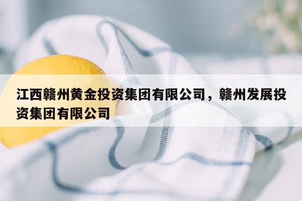 江西赣州黄金投资集团有限公司，赣州发展投资集团有限公司