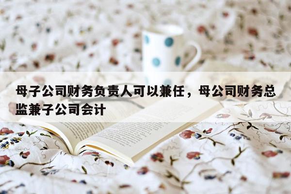 母子公司财务负责人可以兼任，母公司财务总监兼子公司会计