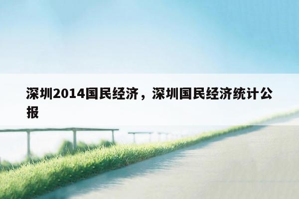 深圳2014国民经济，深圳国民经济统计公报