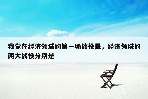 我党在经济领域的第一场战役是，经济领域的两大战役分别是