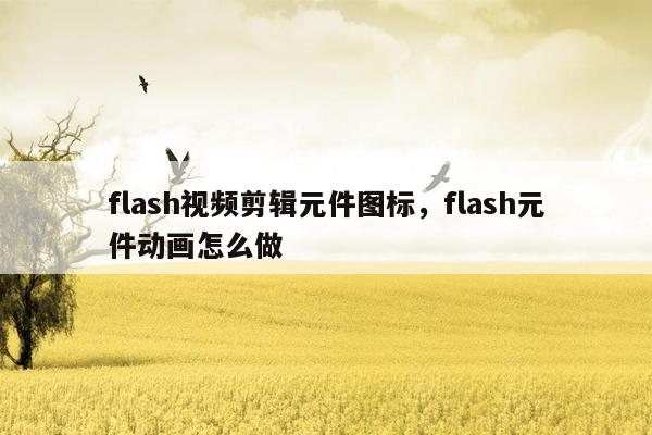 flash视频剪辑元件图标，flash元件动画怎么做