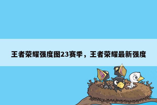 王者荣耀强度图23赛季，王者荣耀最新强度