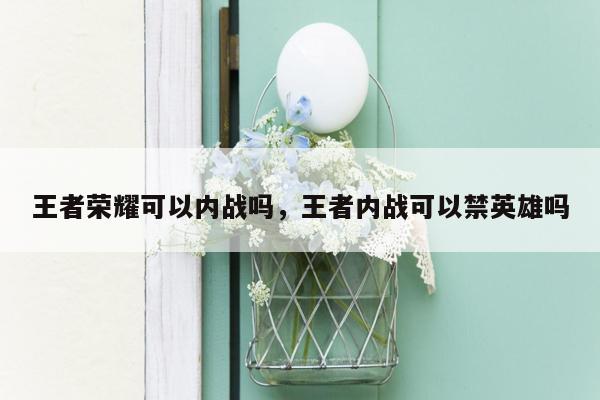 王者荣耀可以内战吗，王者内战可以禁英雄吗