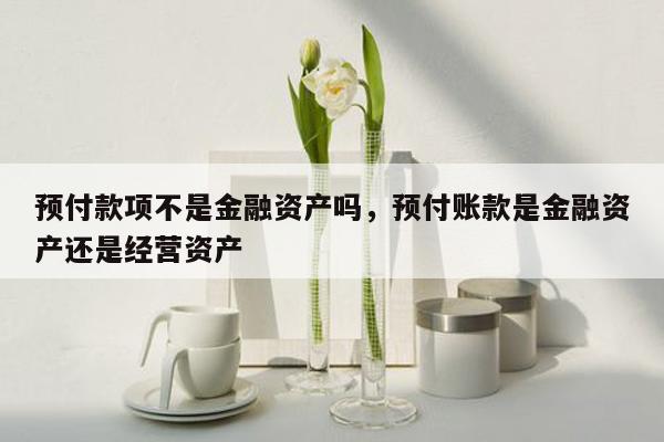 预付款项不是金融资产吗，预付账款是金融资产还是经营资产