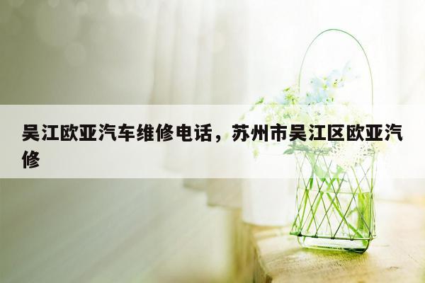 吴江欧亚汽车维修电话，苏州市吴江区欧亚汽修