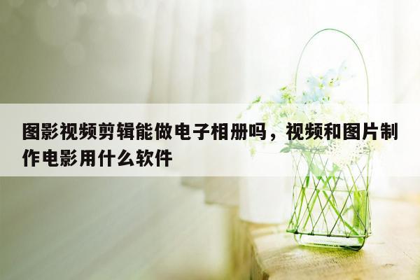 图影视频剪辑能做电子相册吗，视频和图片制作电影用什么软件