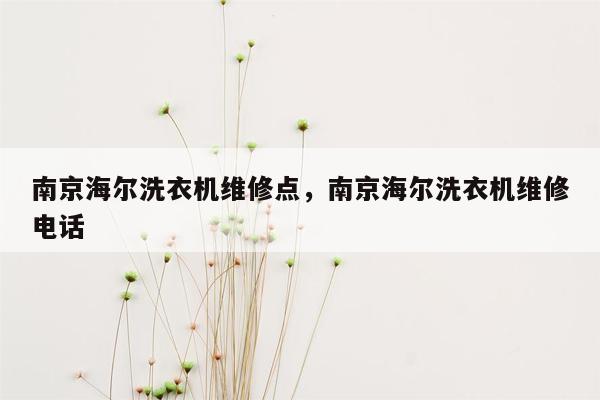 南京海尔洗衣机维修点，南京海尔洗衣机维修电话