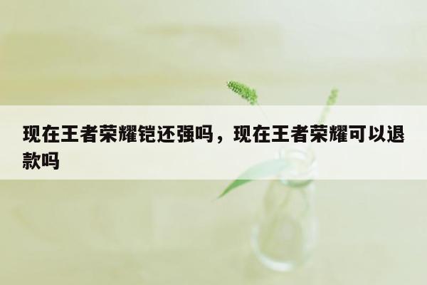 现在王者荣耀铠还强吗，现在王者荣耀可以退款吗