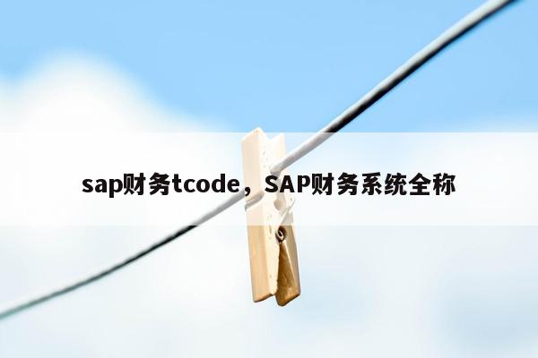 sap财务tcode，SAP财务系统全称