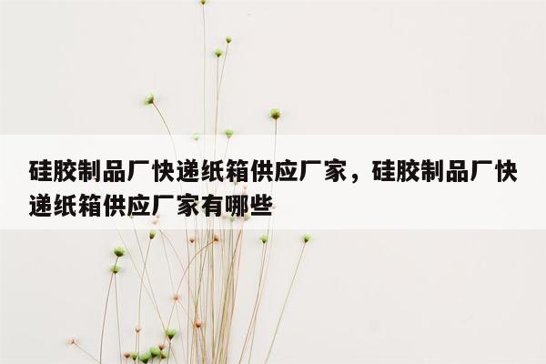 硅胶制品厂快递纸箱供应厂家，硅胶制品厂快递纸箱供应厂家有哪些