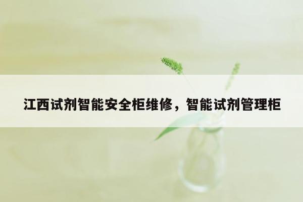 江西试剂智能安全柜维修，智能试剂管理柜