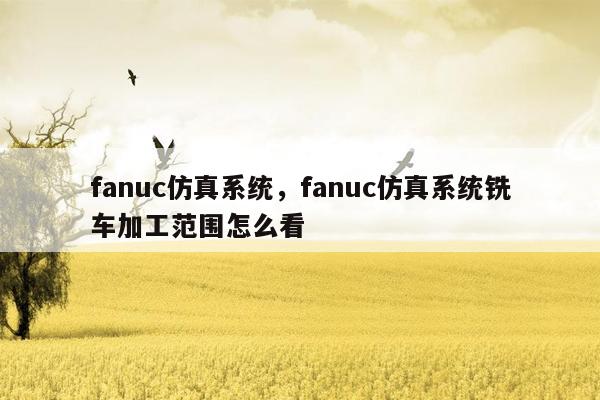 fanuc仿真系统，fanuc仿真系统铣车加工范围怎么看