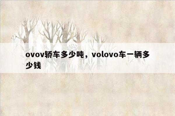 ovov轿车多少吨，volovo车一辆多少钱