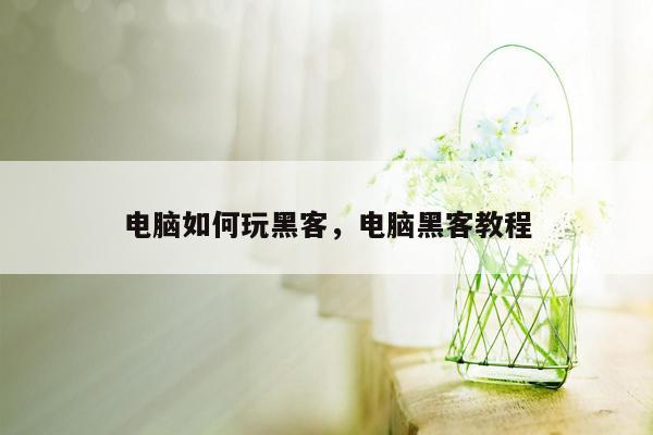 电脑如何玩黑客，电脑黑客教程