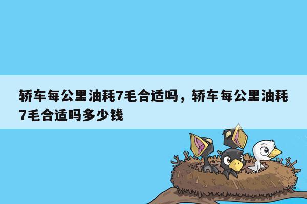 轿车每公里油耗7毛合适吗，轿车每公里油耗7毛合适吗多少钱