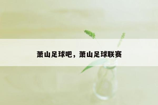 萧山足球吧，萧山足球联赛