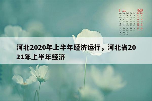 河北2020年上半年经济运行，河北省2021年上半年经济