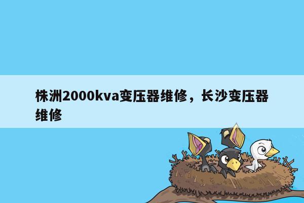 株洲2000kva变压器维修，长沙变压器维修