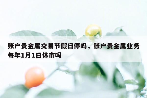 账户贵金属交易节假日停吗，账户贵金属业务每年1月1日休市吗