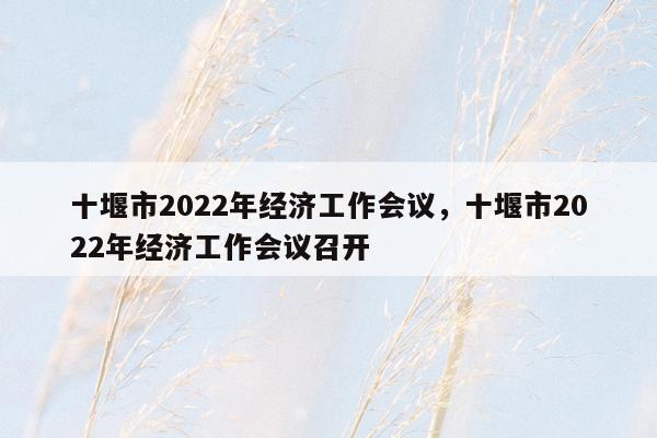 十堰市2022年经济工作会议，十堰市2022年经济工作会议召开