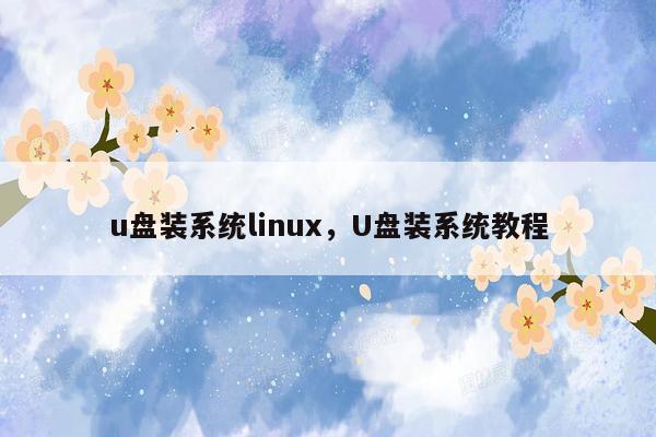 u盘装系统linux，U盘装系统教程